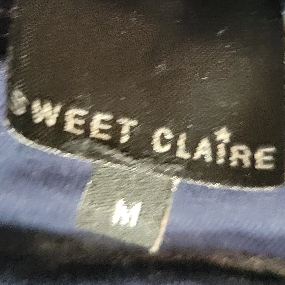 Sweet Claire Long Side Zip Side Pocket Striped Hoodie Size Medium - Picture 3 of 9